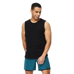Vente en gros Logo personnalisé Débardeur de gym décontracté pour hommes 100% coton Écologique Séchage rapide Respirant pour la course Vêtements de sport sans manches - Product Image 1