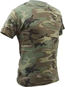 Profesional hecho logotipo personalizado tamaño hombres usan precio al por mayor impresión 100% algodón camuflaje hombres camiseta 2024 - Product Image 3