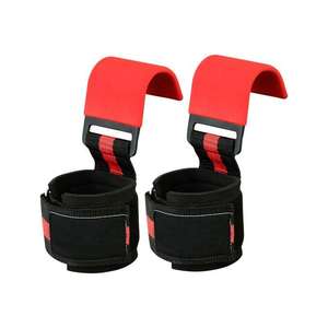 Poignées d'haltérophilie à logo personnalisé avec dragonnes et enveloppes Crochets pour tiges en acier avec sangle rembourrée pour tractions Caractéristiques antidérapantes - Product Image 4