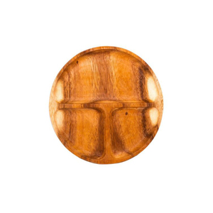 Petites assiettes rondes faites à la main en bois d'acacia naturel, design contemporain, écologiques, multi-usages, en vente au meilleur prix - Product Image 1