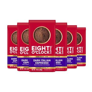 Café Eight O'Clock, Espresso Italiano Oscuro, Café Molido Tostado Oscuro 100% Arábica, Intenso y con Toques de Chocolate, 10 Onzas (Paquete de 6) - Product Image 2