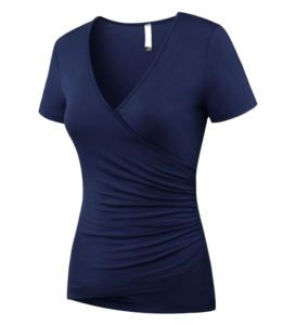 Tops cortos de gran tamaño de invierno 2025 para mujer, camisetas informales de manga corta lisas con bordado de algodón 100%, Camiseta larga para mujer - Product Image 2