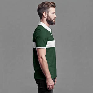 Polo de hombre de alta calidad 100% algodón, con logotipo bordado personalizado, color sólido, cómodo, de secado rápido, para uso casual de verano. - Product Image 2