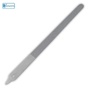 6flowers Stainless Steel <b>Nail</b> <b>File</b> Professional Single Side Polishing Tool for DIY Manicure - Product Image 1