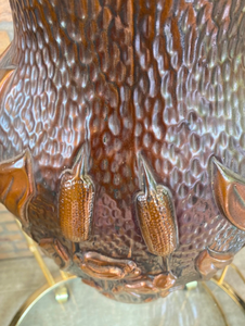 Copper Antique Finished Stylish Fancy Designer Premium Quality Metal Flower <b>Vase</b> For Hotels And Restaurants Table Decoration - Product Image 4