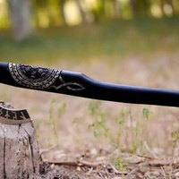 Hache de fendage Jexmoo personnalisée de 19,5 pouces en acier au carbone, manche en bois de rose, étui en cuir, modèle de qualité industrielle pour usage extérieur