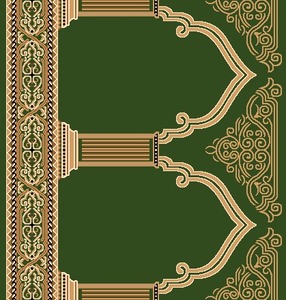 Fait sur mesure épais imprimé islamique jetable Rachel tapis de prière tapis Durable moderne tissé Style maison musulman polypropylène - Product Image 1