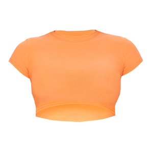 T-shirts personnalisés pour femmes, coupe courte, décontractés, grandes tailles, respirants, en mélange coton-polyester, col rond, manches courtes, avec logo, Fournisseur BD - Product Image 1