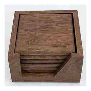 Customised Design Indian Manufacture Export Quality Walnut Mango Wood <b>Coaster</b> Blanks Durable <b>Slate</b> Mats & Pads - Product Image 3