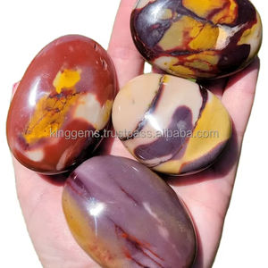 Piedra de Palma Pulida de Jaspe Mookaite Natural, Cristal Curativo - Product Image 6