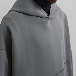 Factory Rate Breathable Custom Logo Oversized Plain Pullover <b>Hoodies</b> High Quality Blank Drop Shoulder <b>Hoodies</b> Fleece Hoodie Men - Product Image 6