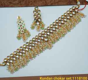 INDIAN TRADITIONAL and FASHIONABLE COPPER <b>JEWELLERY</b> BRIDAL WEDDING <b>JEWELLERY</b> <b>SET</b> <b>for</b> <b>WOMEN</b> EARRINGS and NECKLACE <b>SET</b> - Product Image 2