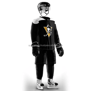 Vente en gros de sweats à capuche de hockey personnalisés par sublimation avec lacets, vêtements de hockey sur glace de haute qualité, teints en pièce, unisexe adulte - Product Image 2