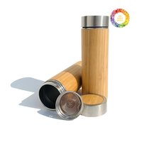 Botol Termos Vakum Stainless Steel Ramah Lingkungan dengan Pegangan dan Tutup, Flask Portabel yang Dapat Digunakan Kembali untuk Minuman Panas/Dingin
