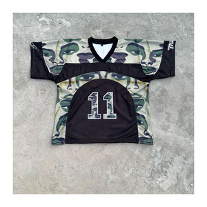 เสื้อเจอร์ซีย์ตาข่ายคอวีสำหรับผู้ชายและผู้ใหญ่เสื้อถักลายโลโก้ออกแบบได้ตามต้องการ - Product Image 1