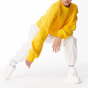 Autumn Women's Custom Hoodie Streetwear Crewneck Sweatshirt with Embroidered Logo Cropped for Yoga & Gym Workout - Product Image 4