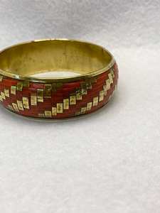 Brazalete ancho de diseñador floral de latón puro 100% hecho a mano, brazalete ajustable, Regalo para mamá - Product Image 2