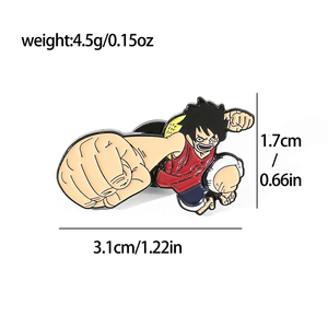 3 broches originales et créatives, personnages d'anime Luffy Zoro, épingles en émail, sac à dos, vêtements, bijoux, badges en métal, accessoires, cadeau - Product Image 5