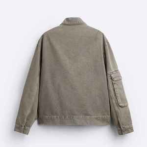 Chaqueta Vaquera de Mezclilla para Hombre, Talla Grande, Personalizada, de Manga Larga, 100% Algodón, Chaqueta Vaquera Lisa de Invierno para Hombre - Product Image 2