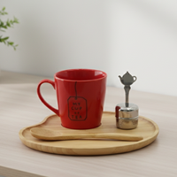 Ensemble de tasses à café/thé compactes de style nordique en porcelaine émaillée durable de qualité supérieure 3459461Rset-0.3 avec infuseur