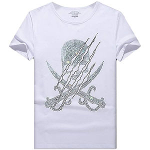 Camiseta de Algodón 100% con Pedrería, Hecha a Medida, la Más Vendida, Disponible en Todos los Colores y Tallas - Product Image 3