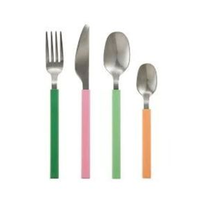 Ensemble de couverts en acier inoxydable artisanal, manches multicolores, ensemble de couverts élégants pour usage en restaurant - Product Image 1