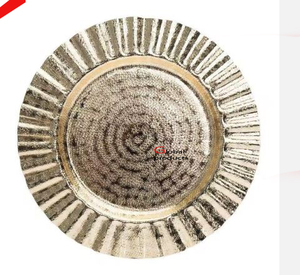 Nouvelle arrivée plaque de chargeur en acier inoxydable en métal fini argenté pour restaurant et bar d'hôtel - Product Image 1