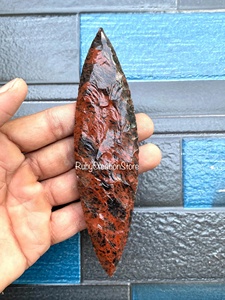 Collection de pierres précieuses en obsidienne rouge noire acajou, pierre marquise - Cristal taillé à la main, affichage, travail énergétique et collectionneurs - Product Image 2