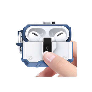 Coque de protection en silicone durable Netzy pour AirPods 3ème génération, étui antichoc avec airbag, fermeture sécurisée par bouton, modèle de coque pour écouteurs - Product Image 4