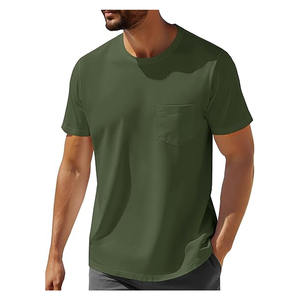 T-shirt pour homme à manches courtes, col rond, tissu tricoté respirant, logo et impression personnalisés, t-shirt pour homme - Product Image 3