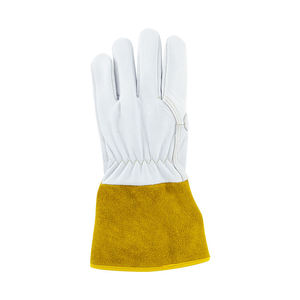 Gants de travail argon en cuir de vache pour hommes avec logo personnalisé Gants de soudage TIG de sécurité de haute qualité certifiés CE avec doublure en coton - Product Image 5
