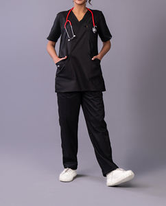 Top vente respirant uniformes d'hôpital fermeture éclair gommages médicaux pour hommes femmes logo personnalisé à manches courtes soins infirmiers gommage uniforme ensemble - Product Image 2