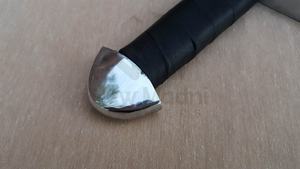 DAMASCO HECHO A MANO PIEL NEGRO MANGO WRAP ESPADA VIKINGA - Product Image 5