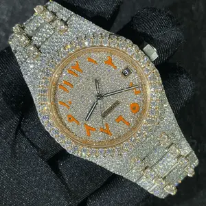 Top Quality Diamond Moissanite Watch on Factory Price DEF Moissanite Diamond Iced Out Watch