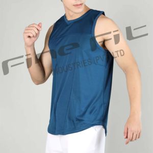 Camiseta sin mangas de entrenamiento con logotipo de bambú transpirable de talla grande para hombre, camiseta negra informal sin mangas para entrenamiento físico, chaleco de gimnasio ecológico - Product Image 6