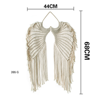 Ailes d'ange en macramé faites à la main, attrape-rêves vertical Art Déco, décoration murale bohème pour la maison, la chambre à coucher, le salon