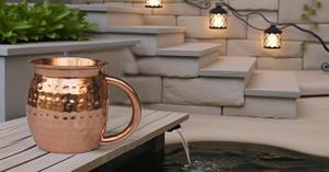 100% Food Grade Copper Moscow Mule Mugs/Cups with Nickel Lined Round-Handle Ceramic Cups with <b>Gift</b> Design Pure Copper Cup - Product Image 4