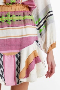 แมนดี้ฤดูร้อนใหม่สบายๆMidi-Kleidตรงตัดjacquardคอวีกระเป๋าด้านข้างผู้หญิงชุดขายร้อน - Product Image 3