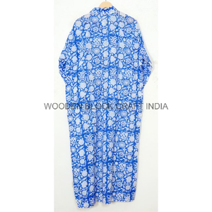 Kimono esencial de algodón Loungewear para noches acogedoras Kimono con cuello en V con diseño simple y estampado floral para uso diario informal - Product Image 6