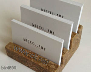 Porte-cartes de visite en marbre, motif zèbre noir - Product Image 3