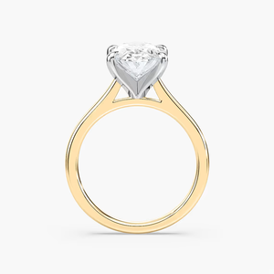 Anillo de Diamante Cultivado en Laboratorio de Corte Ovalado de 2.00ct, Oro Sólido de 14K, Diseño Elegante de Solitario - Product Image 2