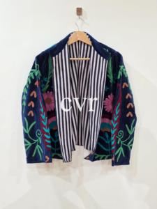 Handmade Velvet Suzani Outerwear Coat Embroidered Women's Luxury Coat Uzbek Eco-Friendly Winter <b>Boho</b> jacket for Party Wear - Product Image 5