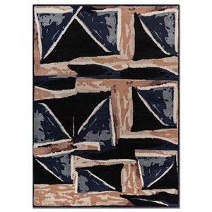 Alfombra de Lana Azul Anudada a Mano Sthir, Diseño Abstracto de Gran Tamaño para el Hogar, para Sala de Estar o Dormitorio - Modelo Aiwl-3001 - Product Image 1
