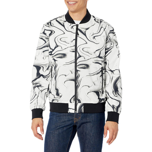 เสื้อแจ็กเก็ตบอมเบอร์กันลมผู้ชายเสื้อแจ็คเก็ตเบสบอลนักบินลำลองแนวสตรีทเสื้อผ้าผู้ชาย - Product Image 1