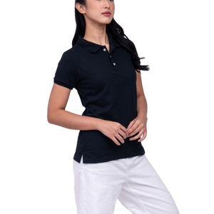 T-shirts polo respirant pour femmes évacuant l'humidité T-shirts polo ajustés à la mode pour femmes T-shirts légers en coton à manches courtes - Product Image 2
