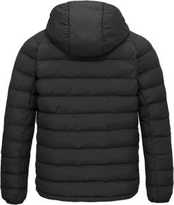 Veste matelassée en toile légère avec capuche pour hommes, imperméable, chaude et isolée pour le ski et les voyages décontractés - Product Image 2