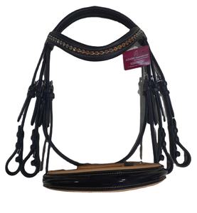 Brida Weymouth de cuero Premium de alta calidad con banda para cejas de cristal Productos Premium para caballos - Product Image 1