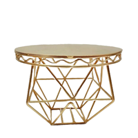 Ensemble de supports à gâteaux en métal blanc poli personnalisés en gros, durables, pour centres de table de mariage et décorations de table, forme et taille uniques