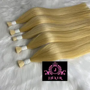 wholesales silky blonde straight bulk Vietnam human hair natural hair direct shipping from factory