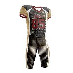 Nuevo Diseño Personalizado de Uniforme de Fútbol Americano Sublimado, Conjunto de Camiseta y Pantalones Cortos Estampados, Servicio OEM, Venta Especial, Ropa de Equipo para Adultos, Uniforme Masculino - Product Image 1